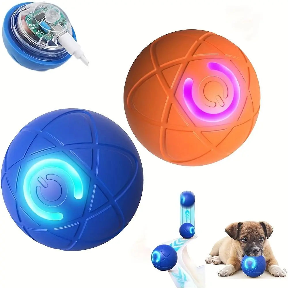 Fuzztik Interactive Dog Toy Ball 2025 Upgrade Durable TPR Material USB Rechargeable Automatic Rolling & Vibrating Ball for Small Medium Large Dogs Anti-Biting High-Quality