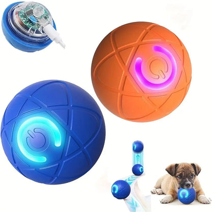 Fuzztik Interactive Dog Toy Ball 2025 Upgrade Durable TPR Material USB Rechargeable Automatic Rolling & Vibrating Ball for Small Medium Large Dogs Anti-Biting High-Quality