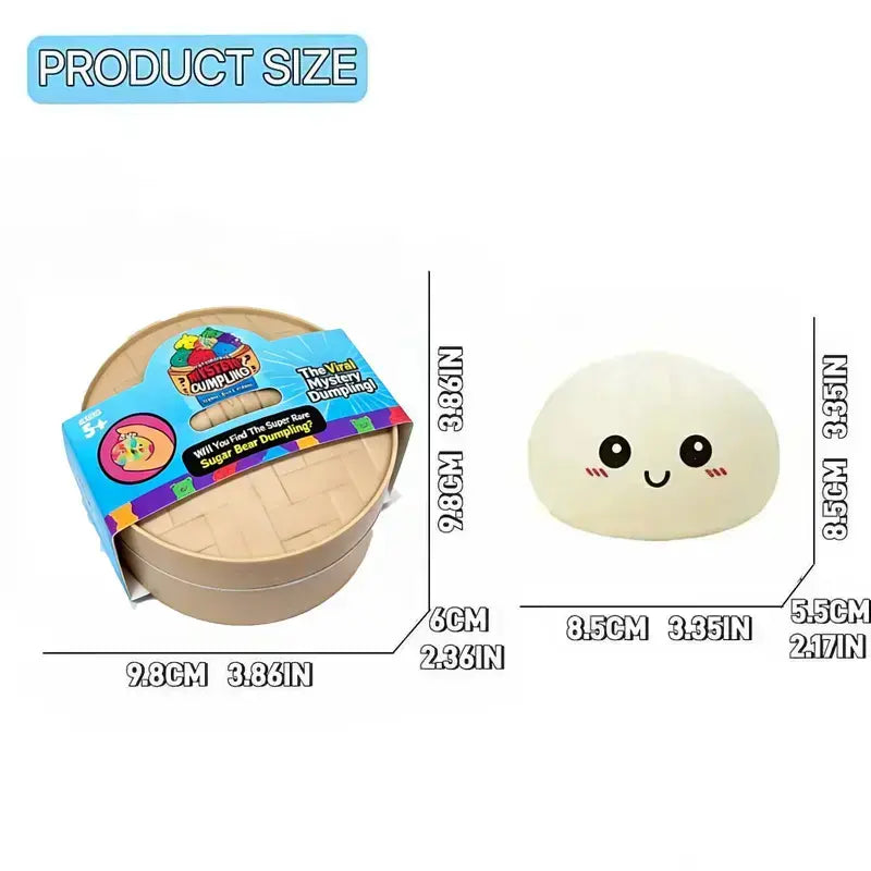 Glitter Series Expressive Big Dumpling Squishy Blind Box, Mysecret Bun Fidget Toy, Soft TPR, Stress Relief, Unboxing Surprise, Random Rare Style. Ideal for Graduation, Valentine’S Day & Easter, Great for Students and Kids to Exchange Gifts.