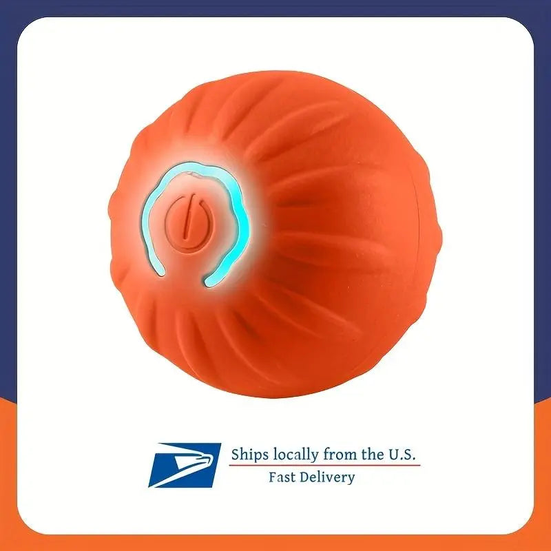 Fuzztik Interactive Dog Toy Ball 2025 Upgrade Durable TPR Material USB Rechargeable Automatic Rolling & Vibrating Ball for Small Medium Large Dogs Anti-Biting High-Quality