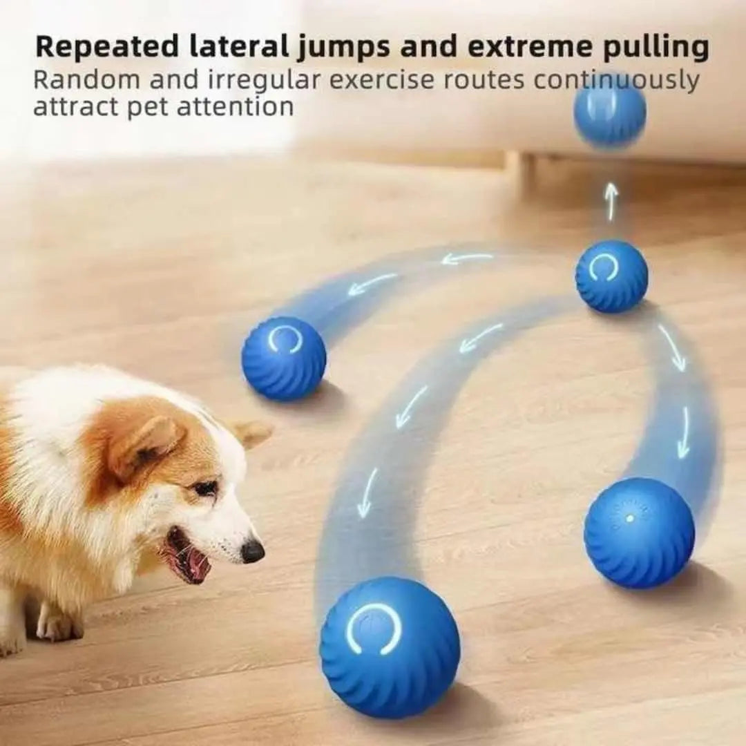 Fuzztik Interactive Dog Toy Ball 2025 Upgrade Durable TPR Material USB Rechargeable Automatic Rolling & Vibrating Ball for Small Medium Large Dogs Anti-Biting High-Quality