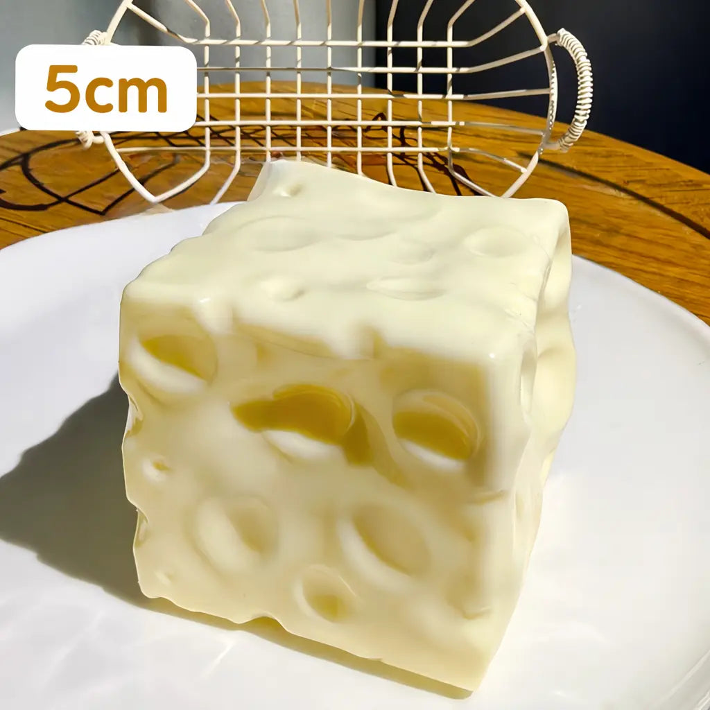 Squishy Cheese Block - Yellow, Moldable Fidget Toy with Squeeze Feature, Ideal for Play and Relaxation Giant Cheese Squishy - 6/7Cm Moldable Non-Rebound & Slow Rebound Fidget Toy| Viral ASMR Stress Ball Glutinous