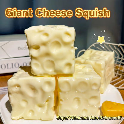 Squishy Cheese Block - Yellow, Moldable Fidget Toy with Squeeze Feature, Ideal for Play and Relaxation Giant Cheese Squishy - 6/7Cm Moldable Non-Rebound & Slow Rebound Fidget Toy| Viral ASMR Stress Ball Glutinous