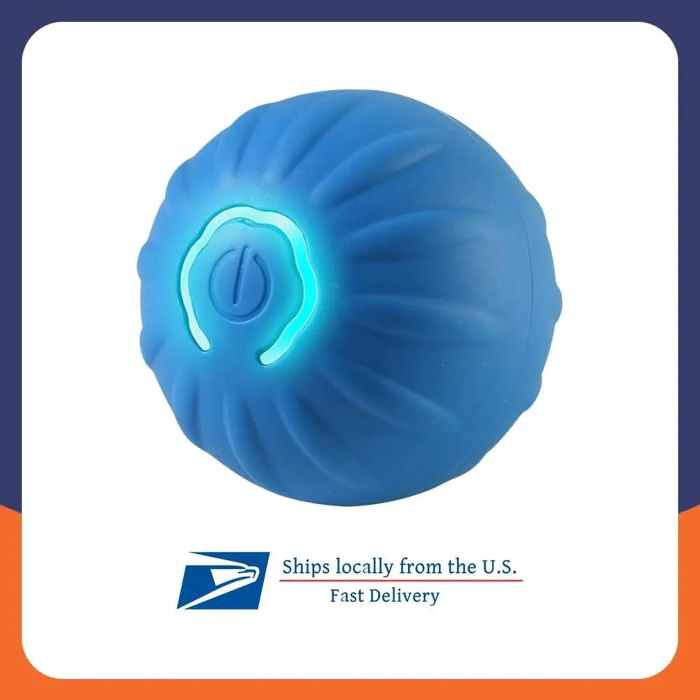 Fuzztik Interactive Dog Toy Ball 2025 Upgrade Durable TPR Material USB Rechargeable Automatic Rolling & Vibrating Ball for Small Medium Large Dogs Anti-Biting High-Quality